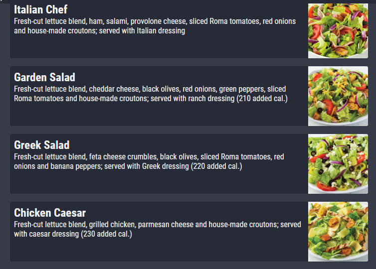 Marco's Pizza Regular Salads