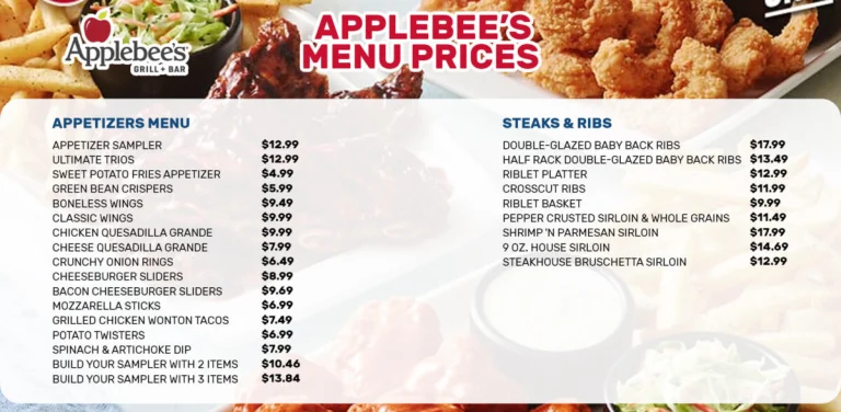 Applebee’s Menu & Prices In USA