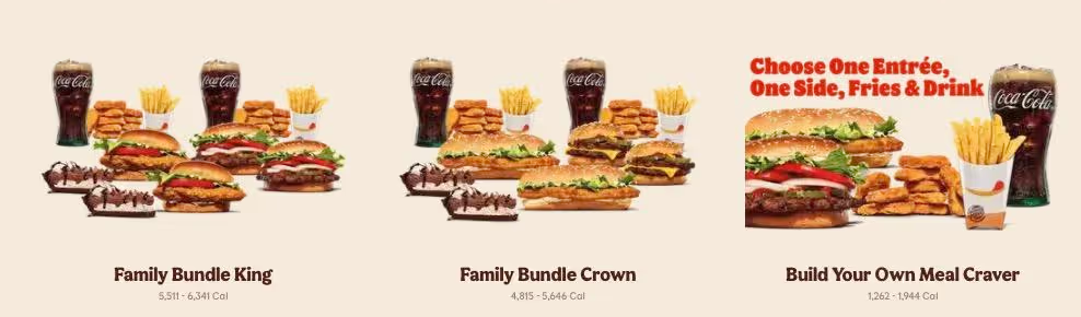 Burger king Family Bundles