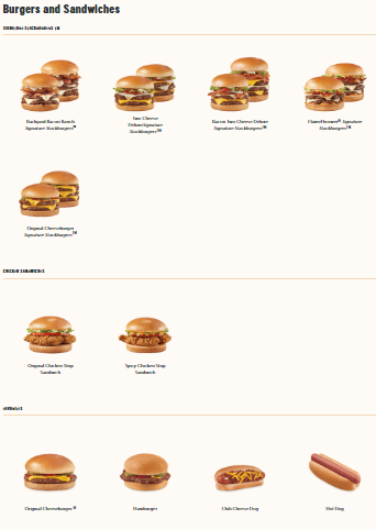 Burgers & Sandwiches of dairy queen menu USA