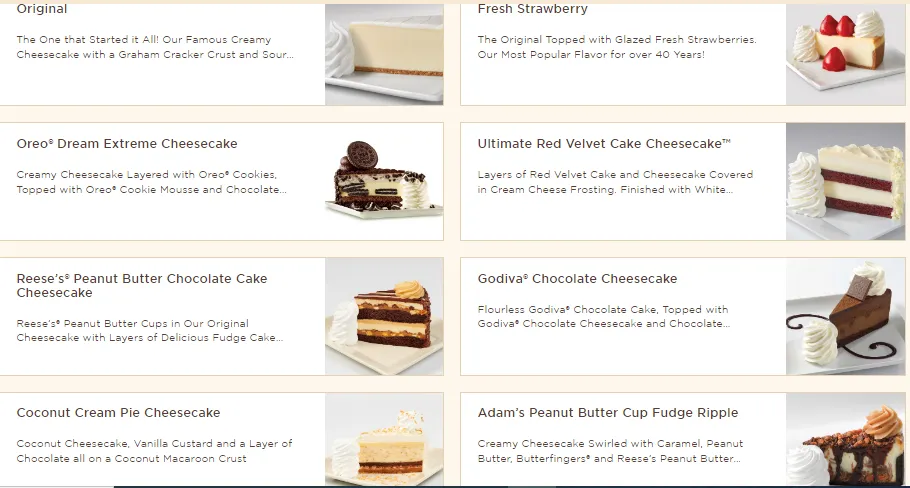 Cheesecakes Specialty Desserts USA