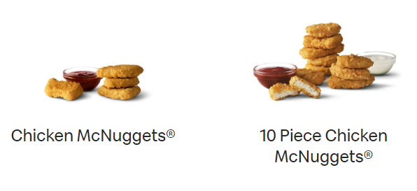 Mcdonalds McNuggets & Meals USA