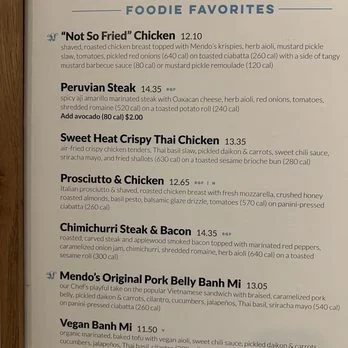 Mendocino Farms Menu USA