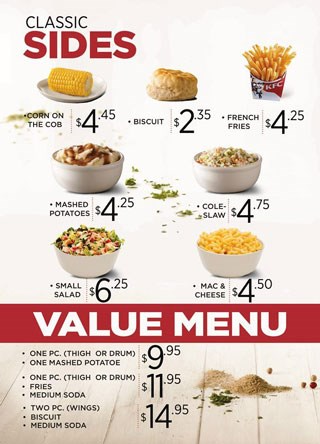 Sides & Add Ons kfc menu USA