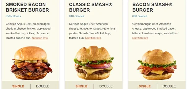 Smashburger Menu USA