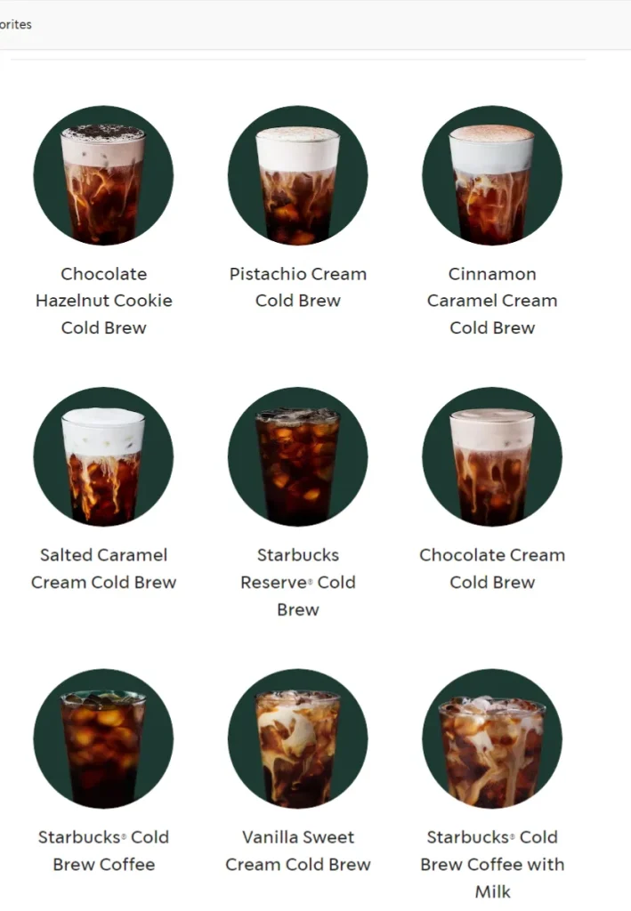 Starbucks Cold Coffees