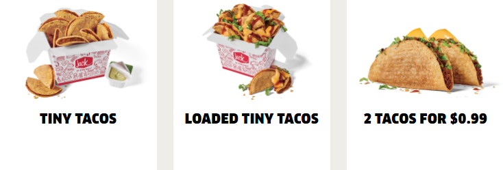 Tacos, Fries & Sides of jack in the box menu USA