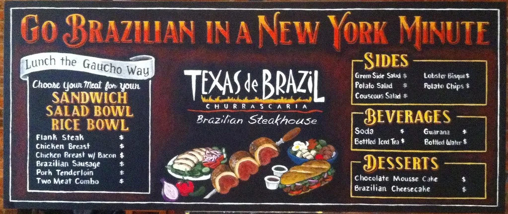 Texas De Brazil Menu USA