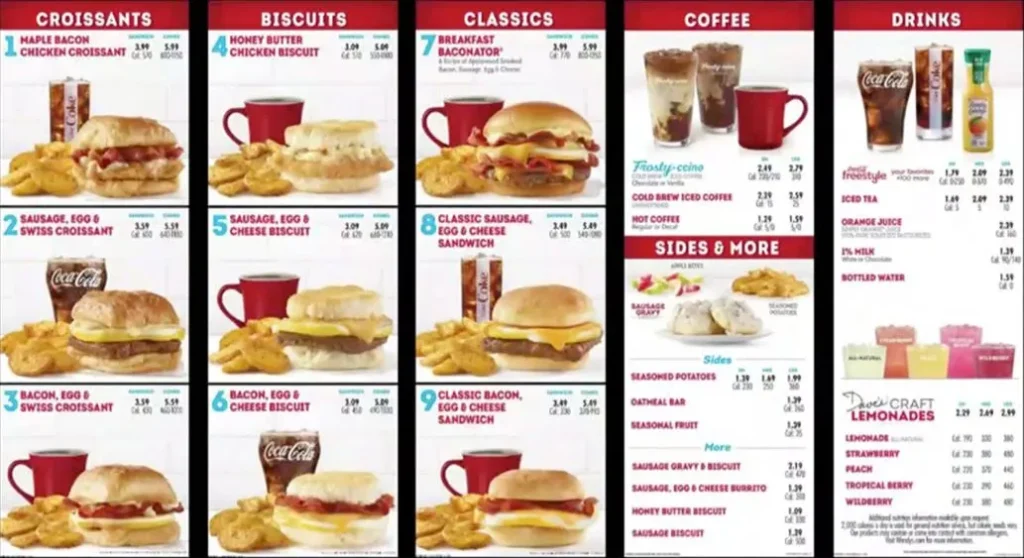 Wendys menu price in USA