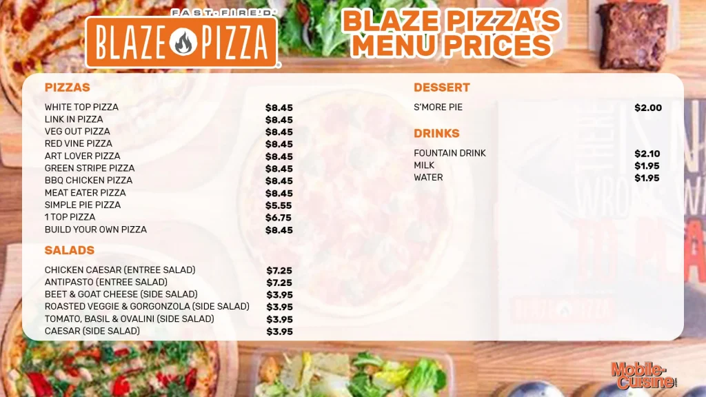 Blaze Pizza Menu USA & Updated Prices 2025 – Latest Restaurant Menus ...