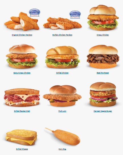 chicken and sandwiches of culvers menu USA