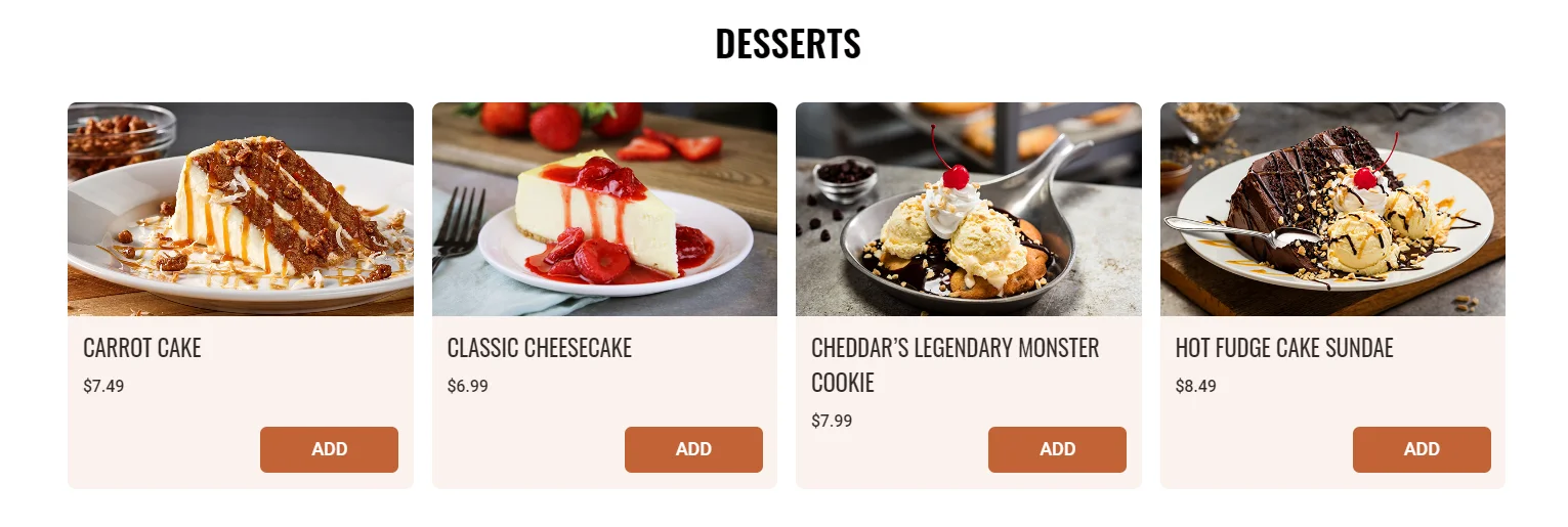 desserts