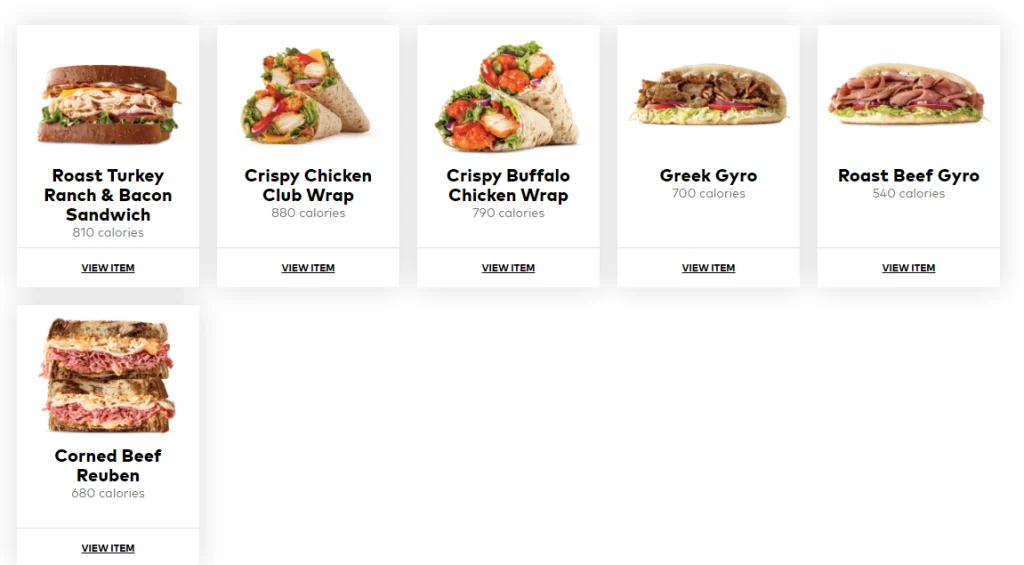 Arbys Market Fresh® Sandwiches & Wraps