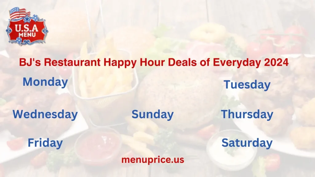 BJ's Restaurant Happy Hour Deals