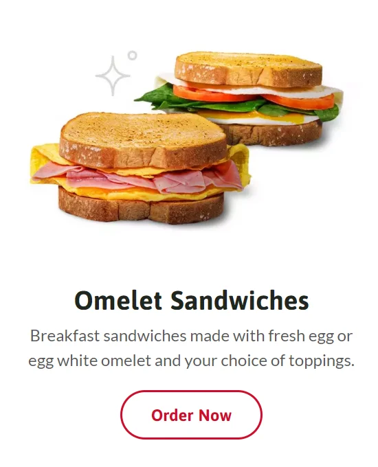 Breakfast – Omelet Sandwiches