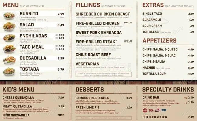 Cafe Rio Menu & Prices In USA 2024