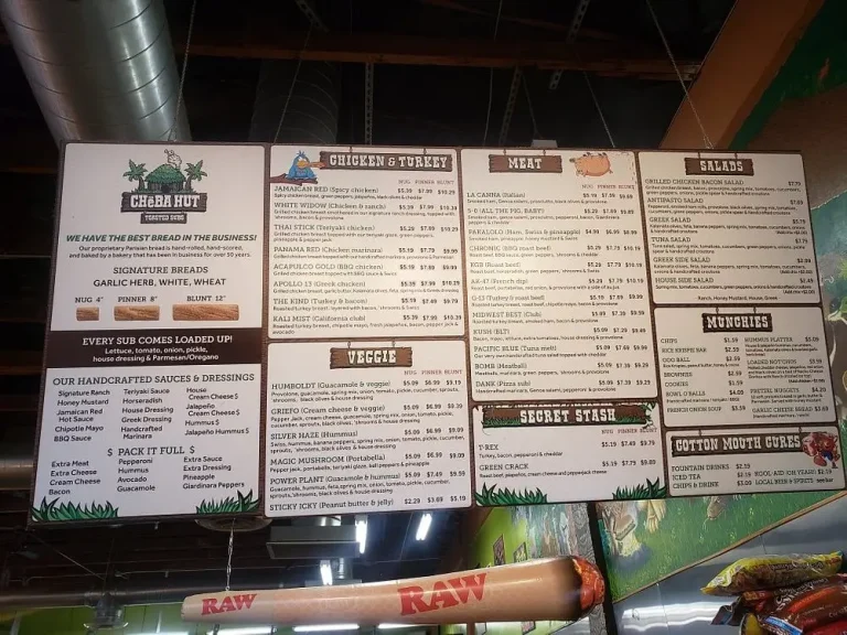 Cheba Hut Menu Prices In USA