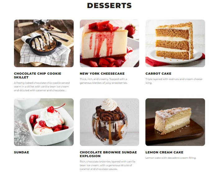 Desserts