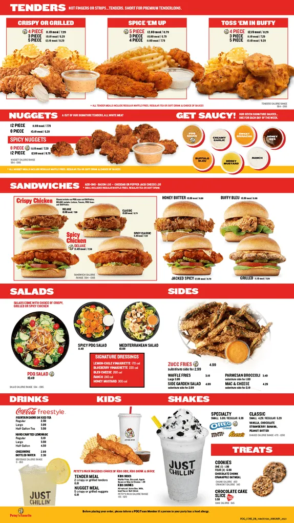 PDQ Menu & Prices In USA 2024