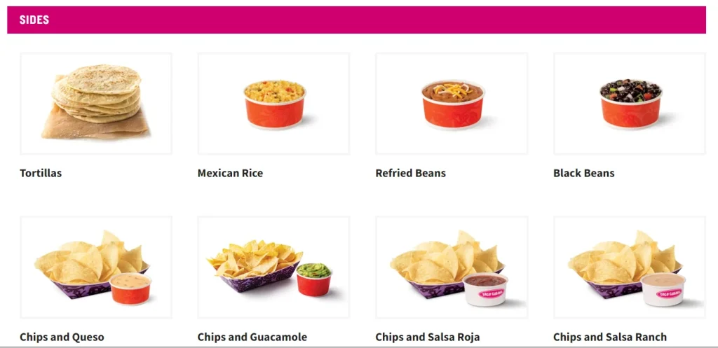 sides taco cabana