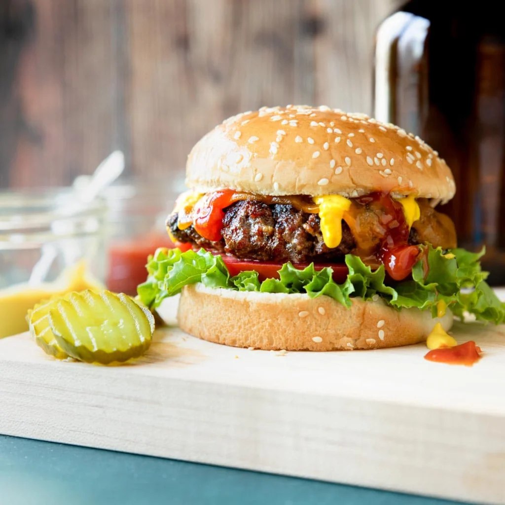 Cookout Homemade Char-Grilled Hamburgers