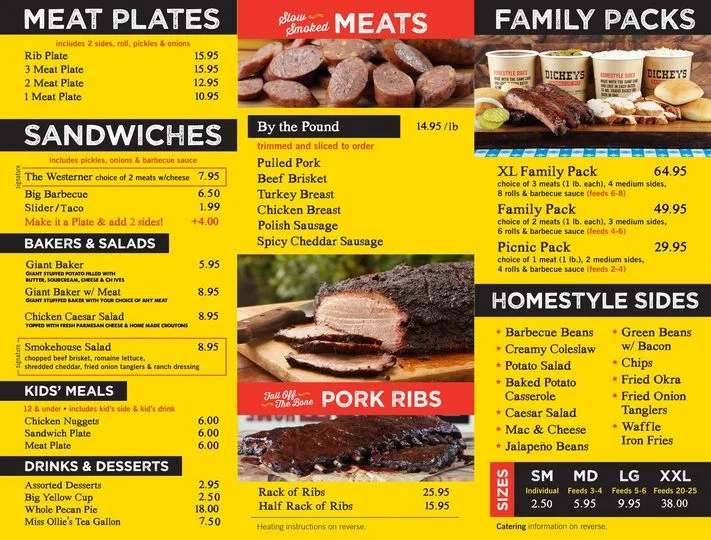 Dickey’s Barbecue Pit Menu USA