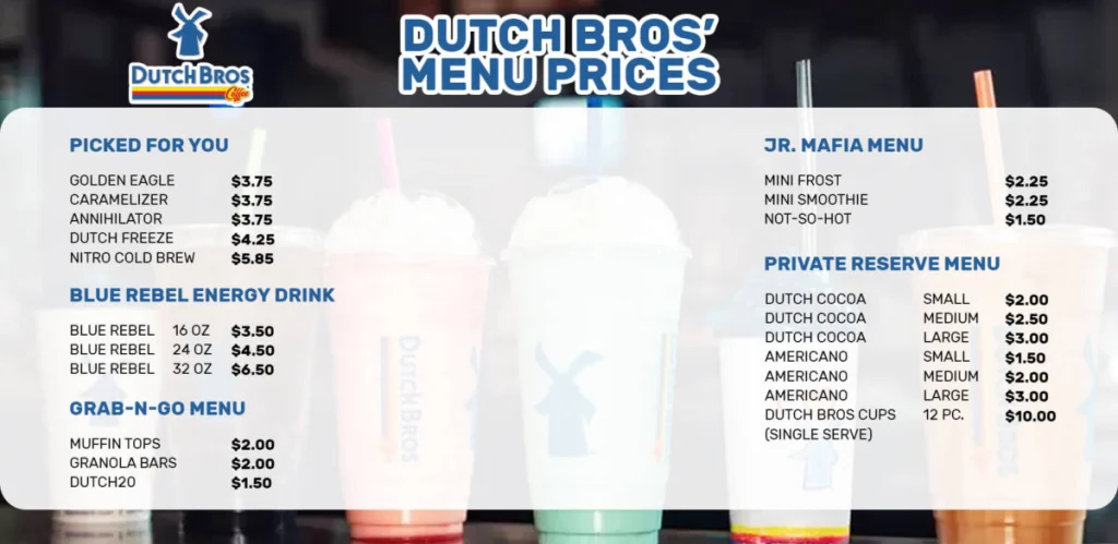 Dutch Bros Menu & Prices In USA