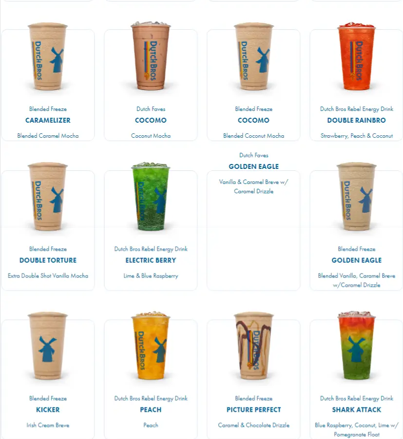 Dutch Freeze Menu