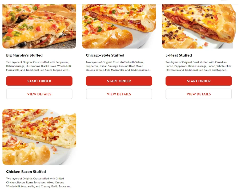 Papa Murphy's Stuffed Pizza Menu USA