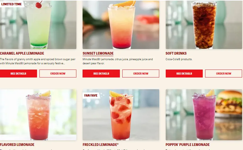 Red Robin beverages