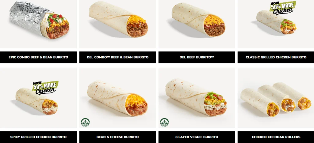 del taco Classic Burritos