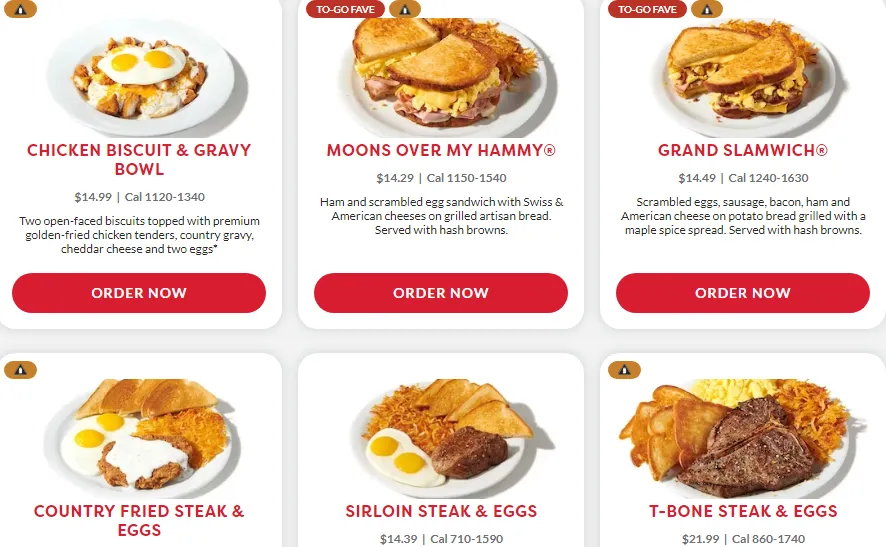 Denny's Menu