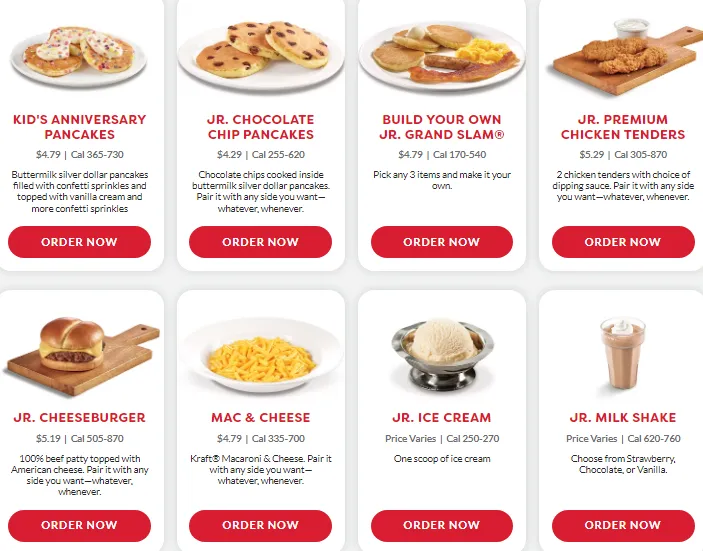 Denny's Menu