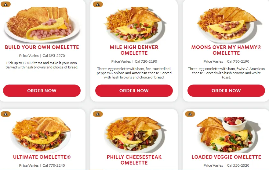 Denny's Menu