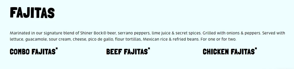 fajitas