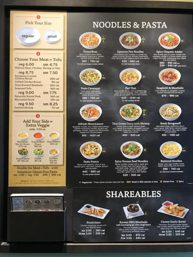 Noodles & Company Menu USA