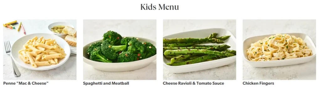 kids menu