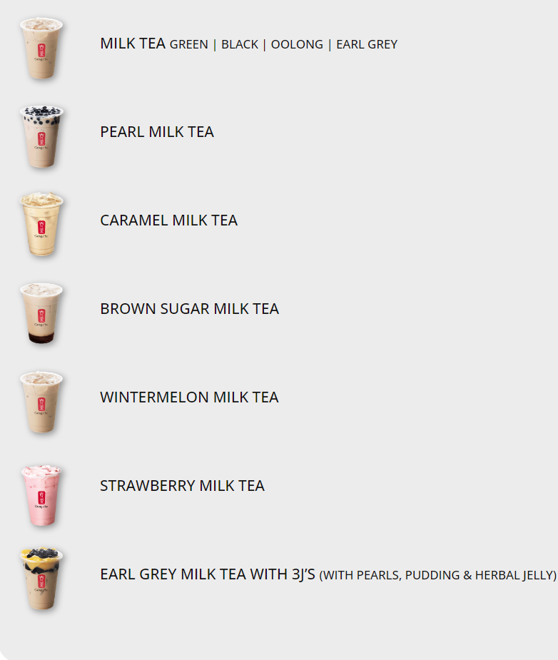 gong cha Milk Tea Series