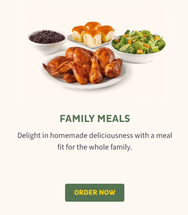 Family Meals pollo tropical