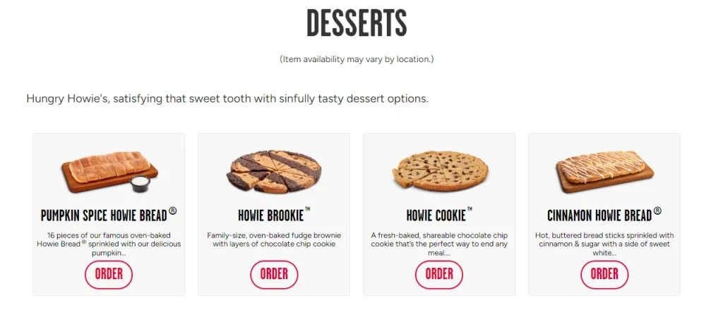 desserts