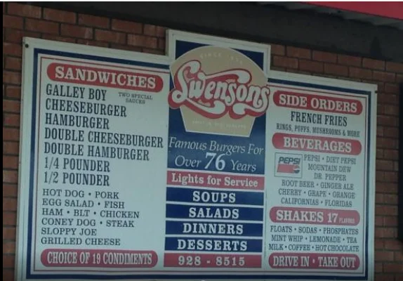 Swensons Menu USA & Updated Prices 2025